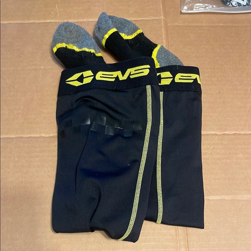 Kids Black and yellow Moto socks